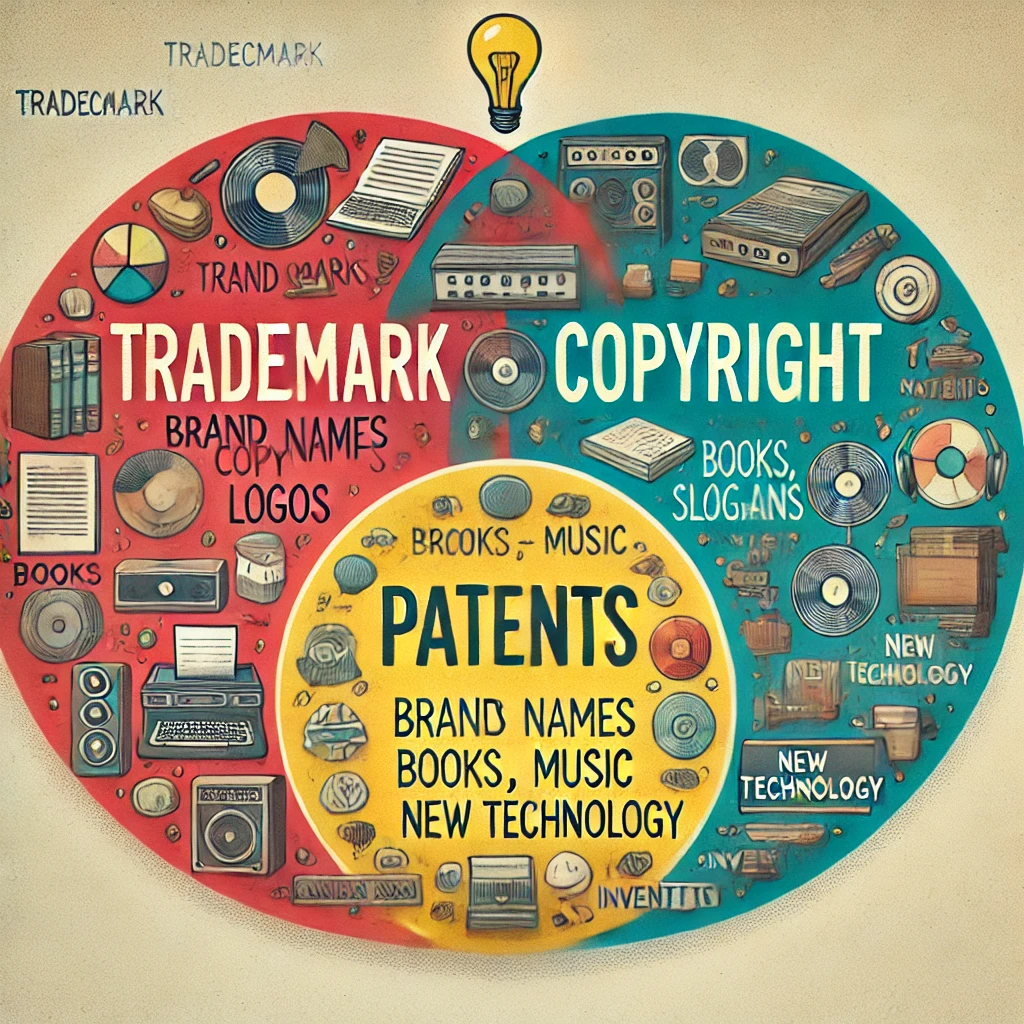 Trademark copyright patent difference