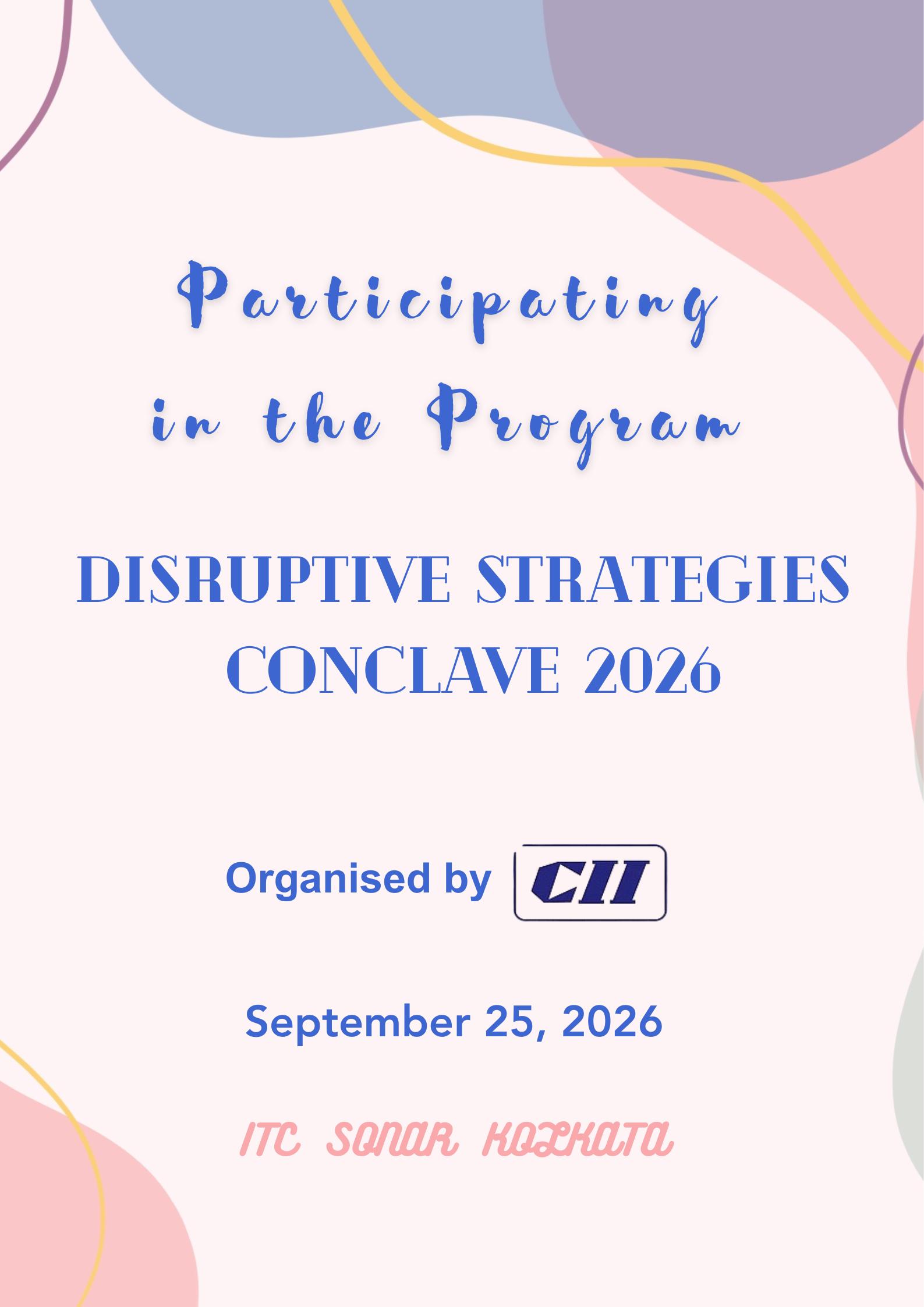 Participating in Disruptive Strategies Conclave 2026